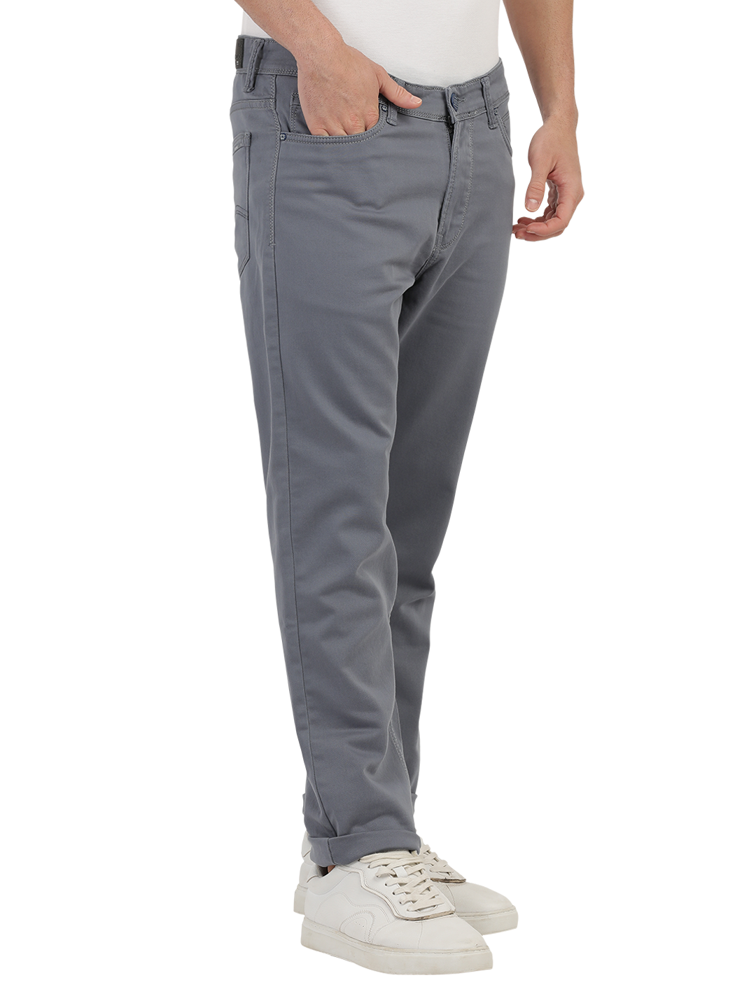 Steel Dobby Stretch Denim Trousers