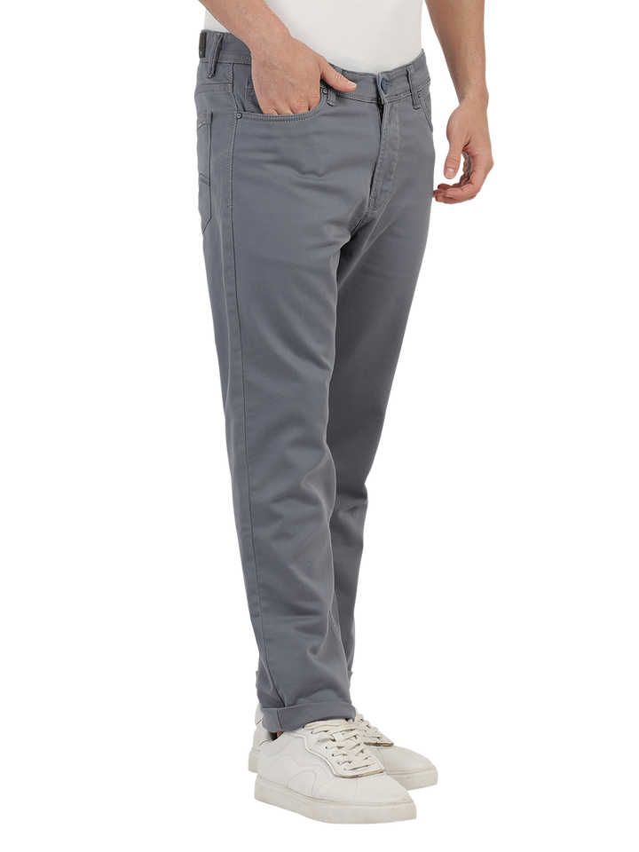 Steel Dobby Stretch Denim Trousers