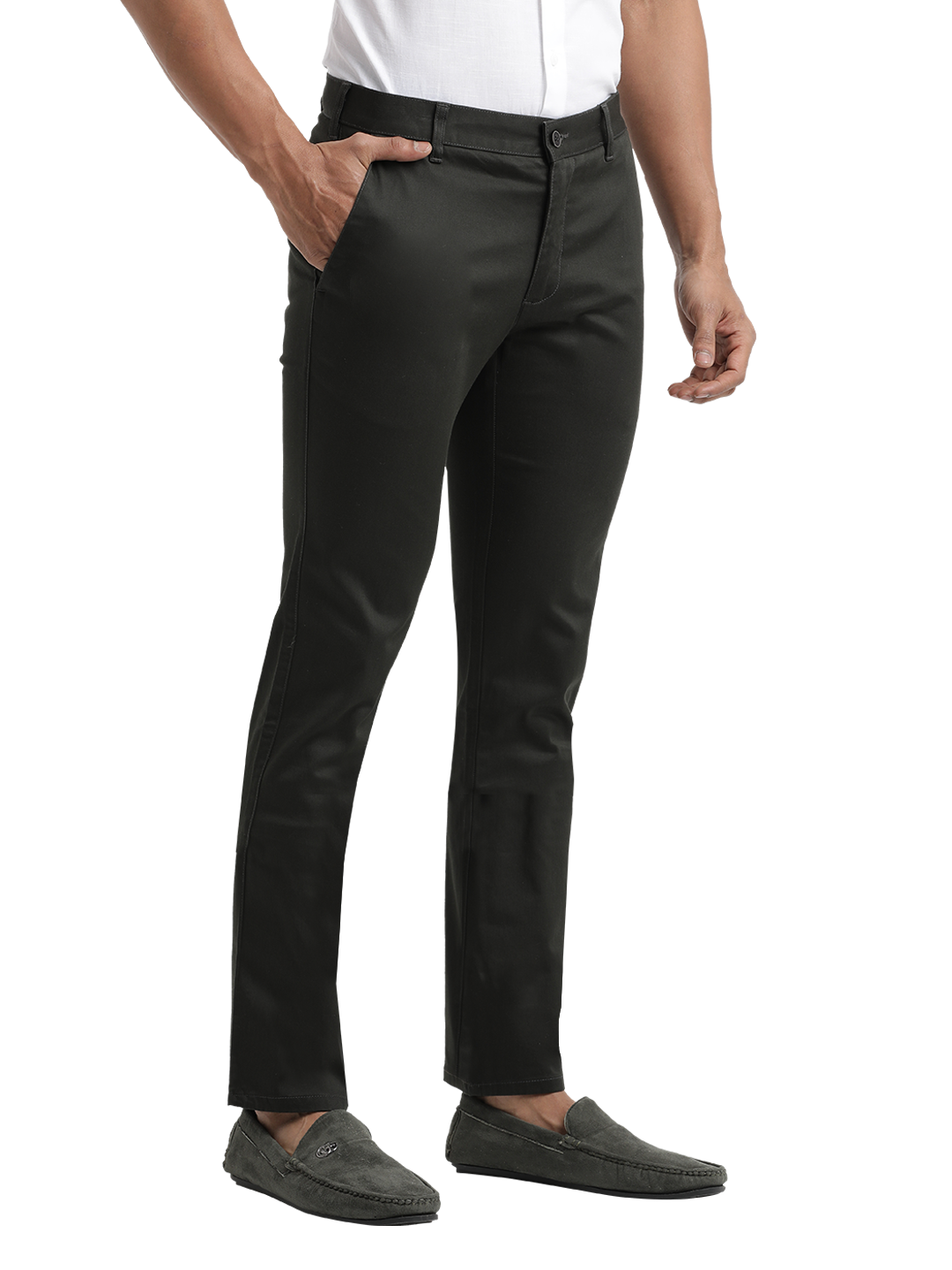 Dk.Olive Casual Core Trousers - HECTOR_DK.OLIVE