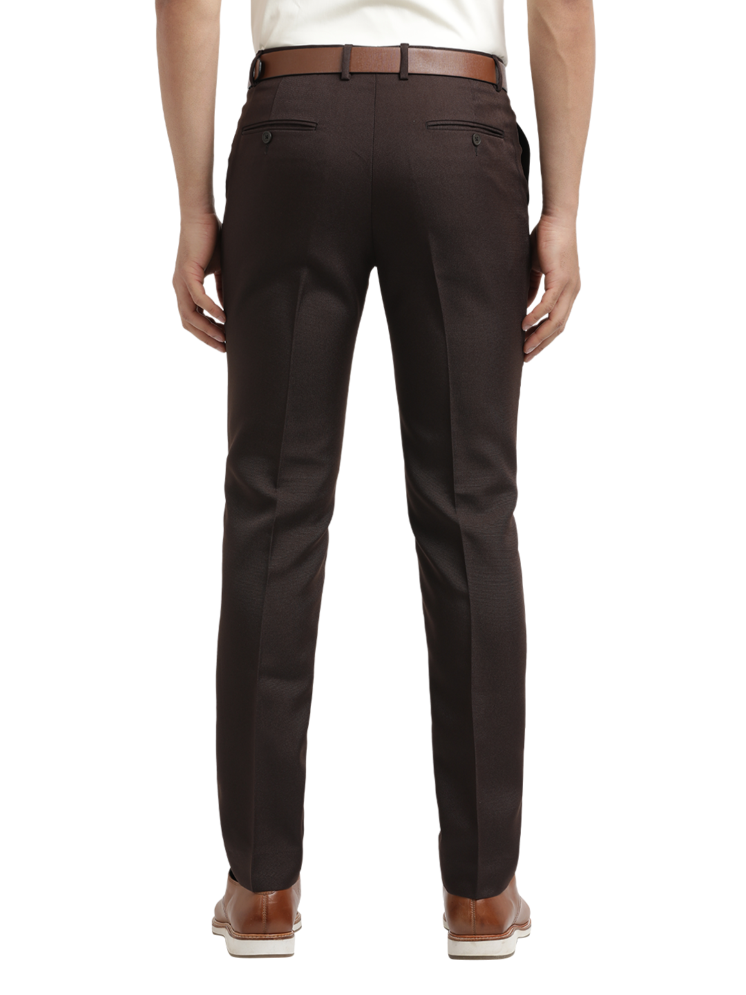 Coffee Micro Dobby Formal Trousers