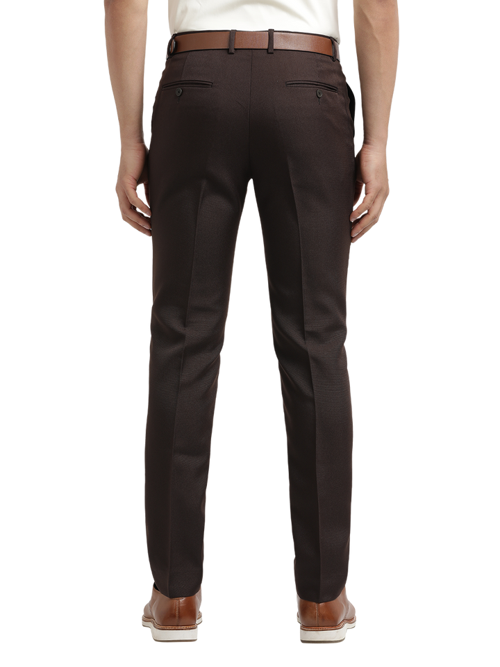 Coffee Micro Dobby Formal Trousers