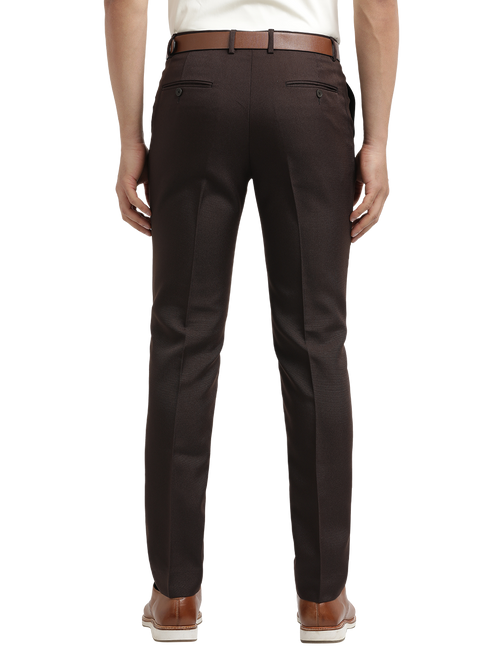 Coffee Micro Dobby Formal Trousers