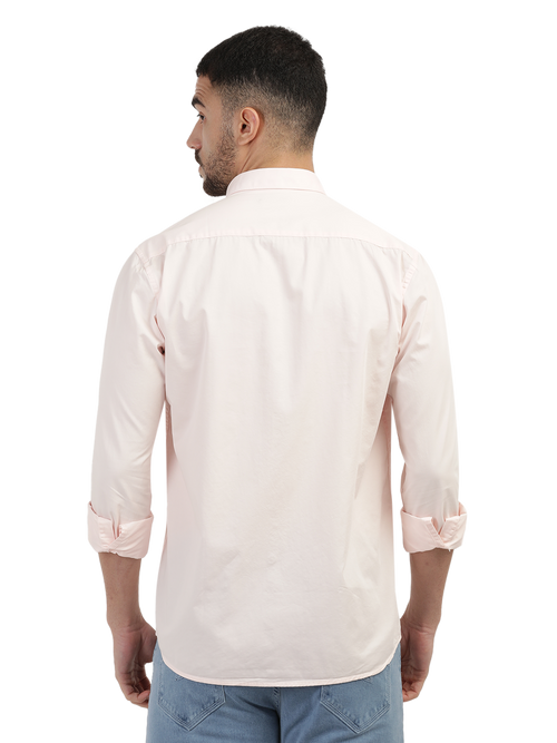 Light Pink Twill Solid Shirt