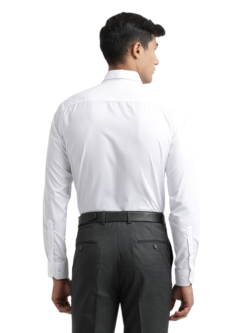 White Solid Formal Shirt