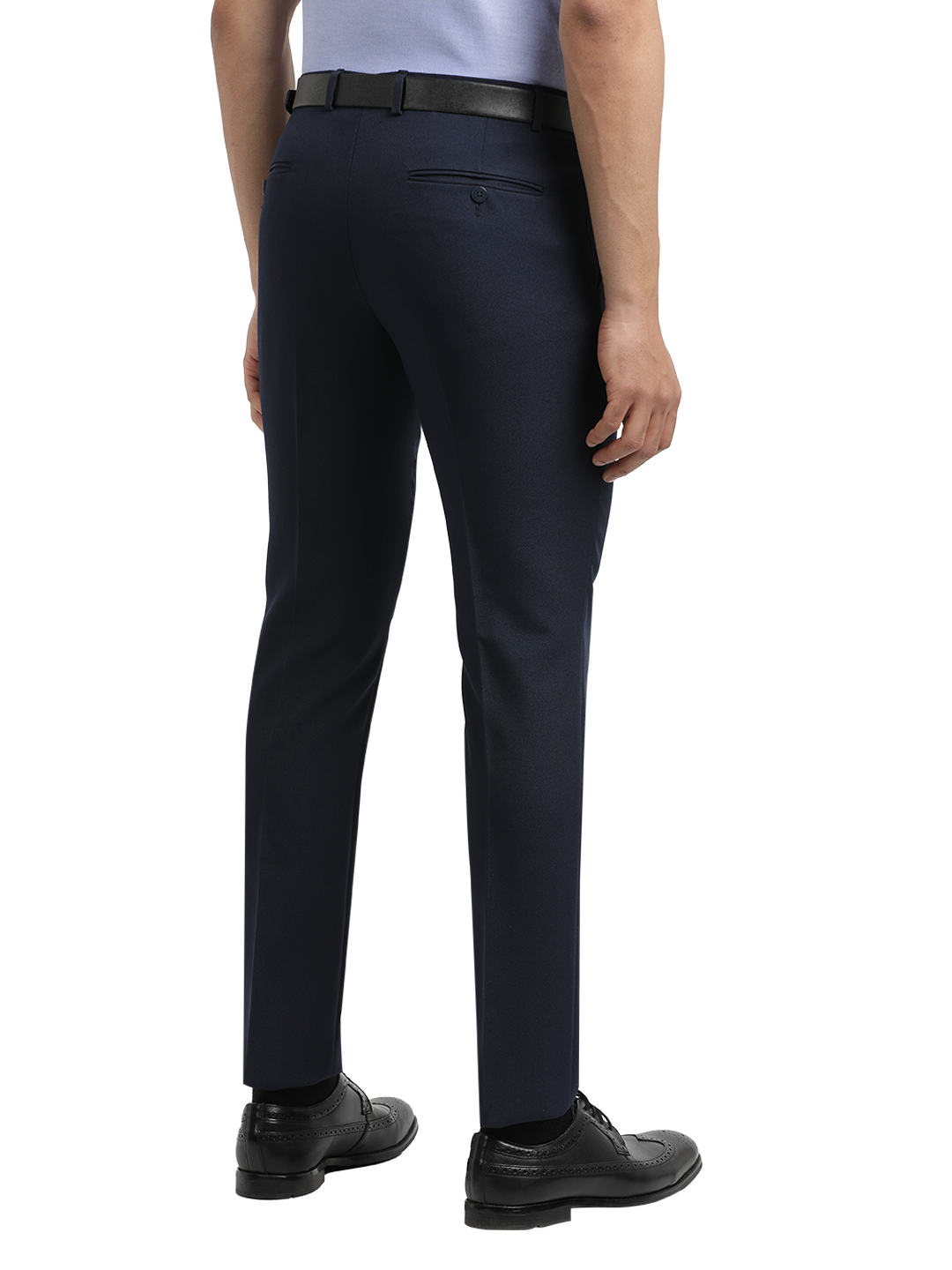 Navy Micro Dobby Formal Trousers