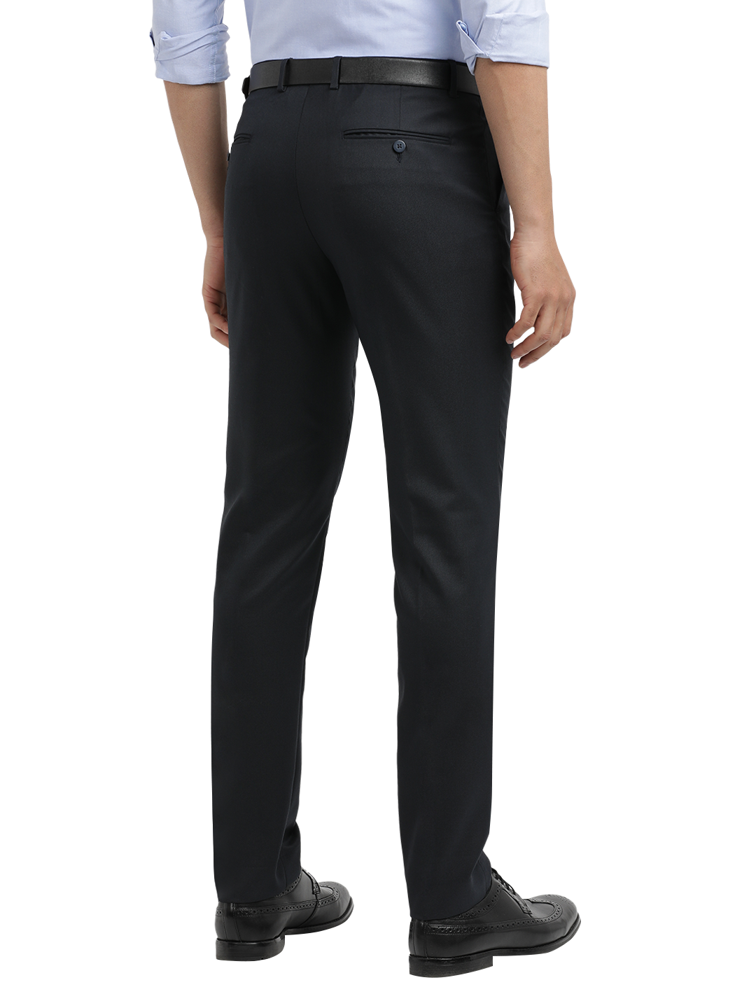 Navy Twill Stretch Formal Trousers