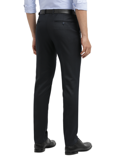 Navy Twill Stretch Formal Trousers