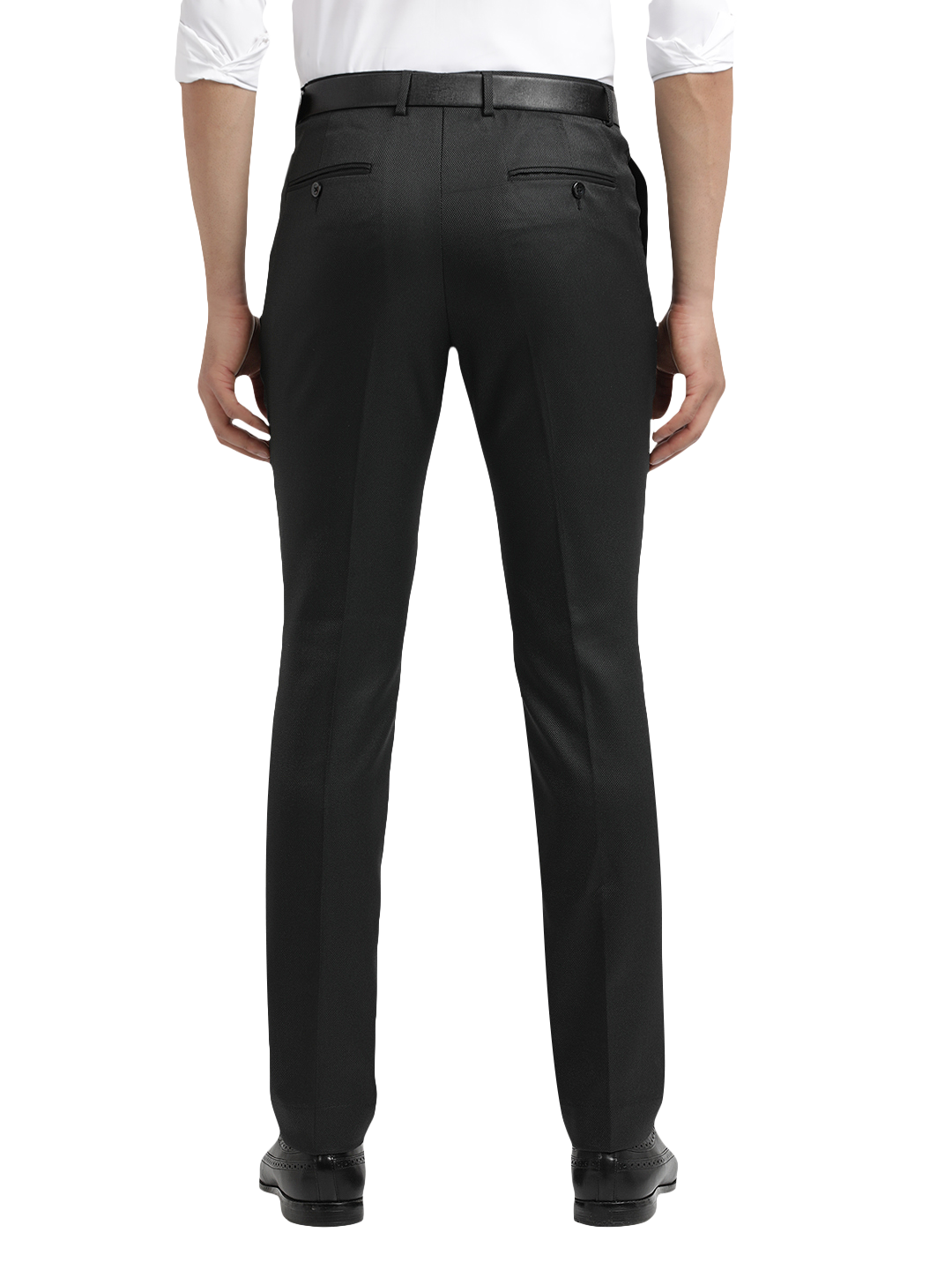 Black YD Dobby Formal Trousers