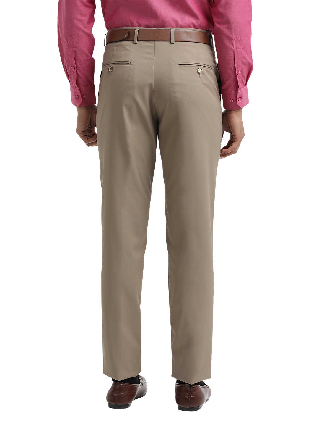 Khaki Micro Dobby Formal Trousers