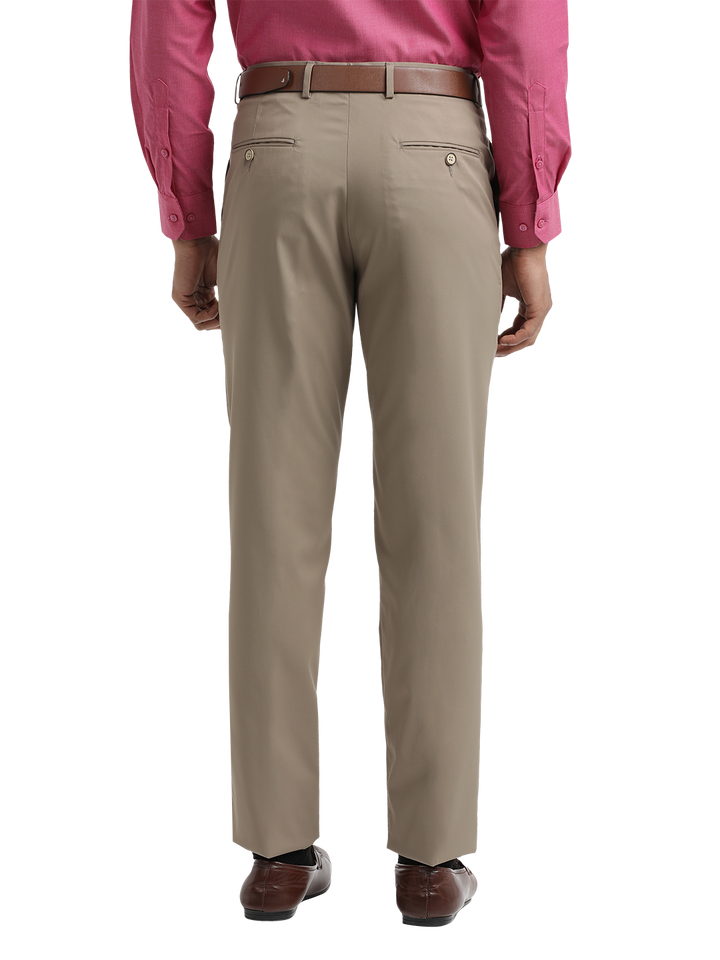 Khaki Micro Dobby Formal Trousers