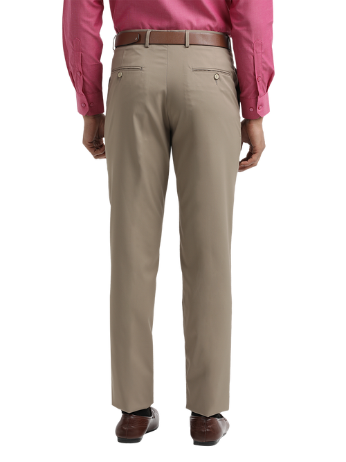 Khaki Micro Dobby Formal Trousers