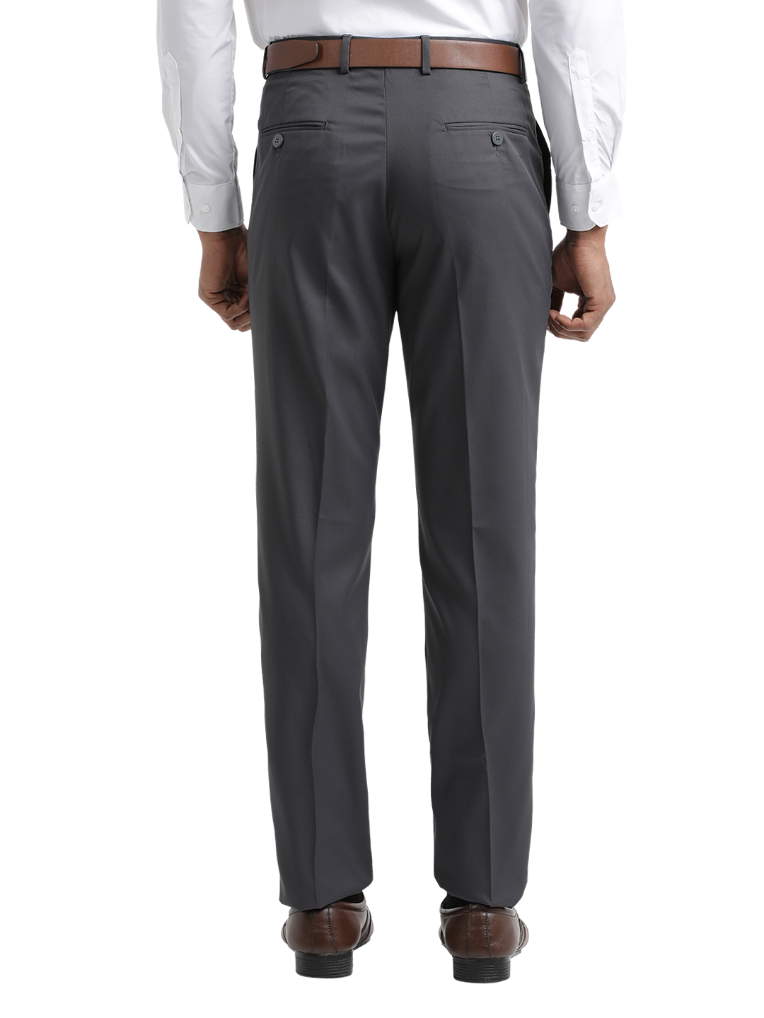 S.Grey Micro Dobby Formal Trousers