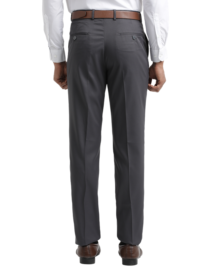 S.Grey Micro Dobby Formal Trousers