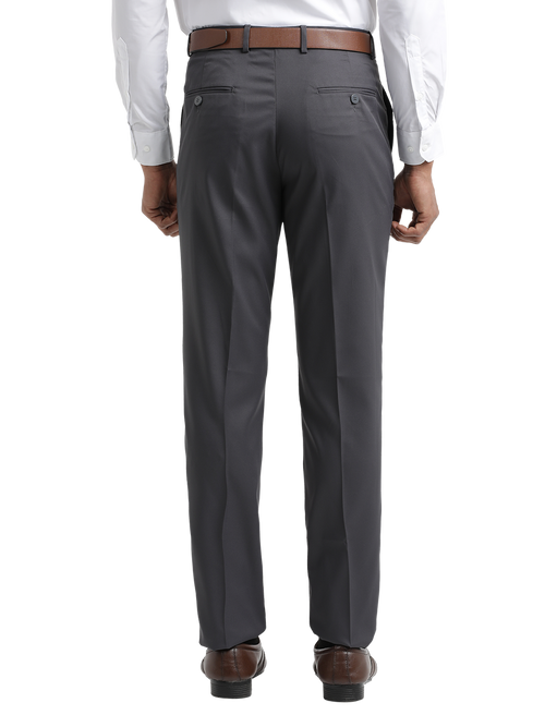 Stone Grey Micro Dobby Formal Trousers