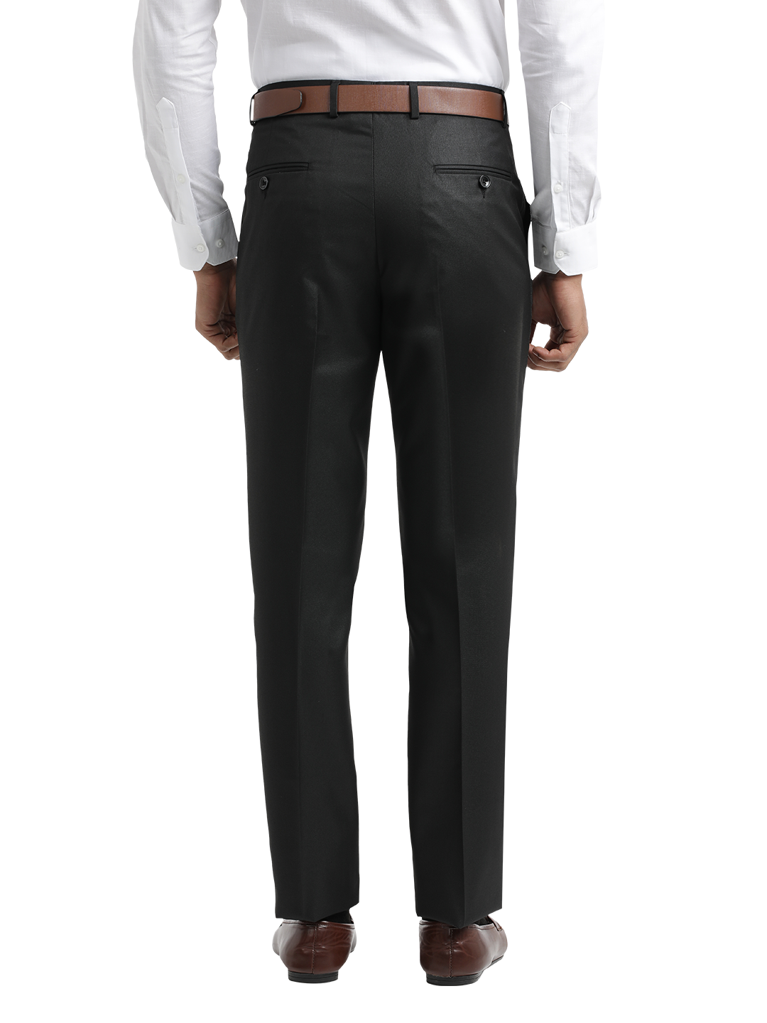 Black Micro Dobby Formal Trousers