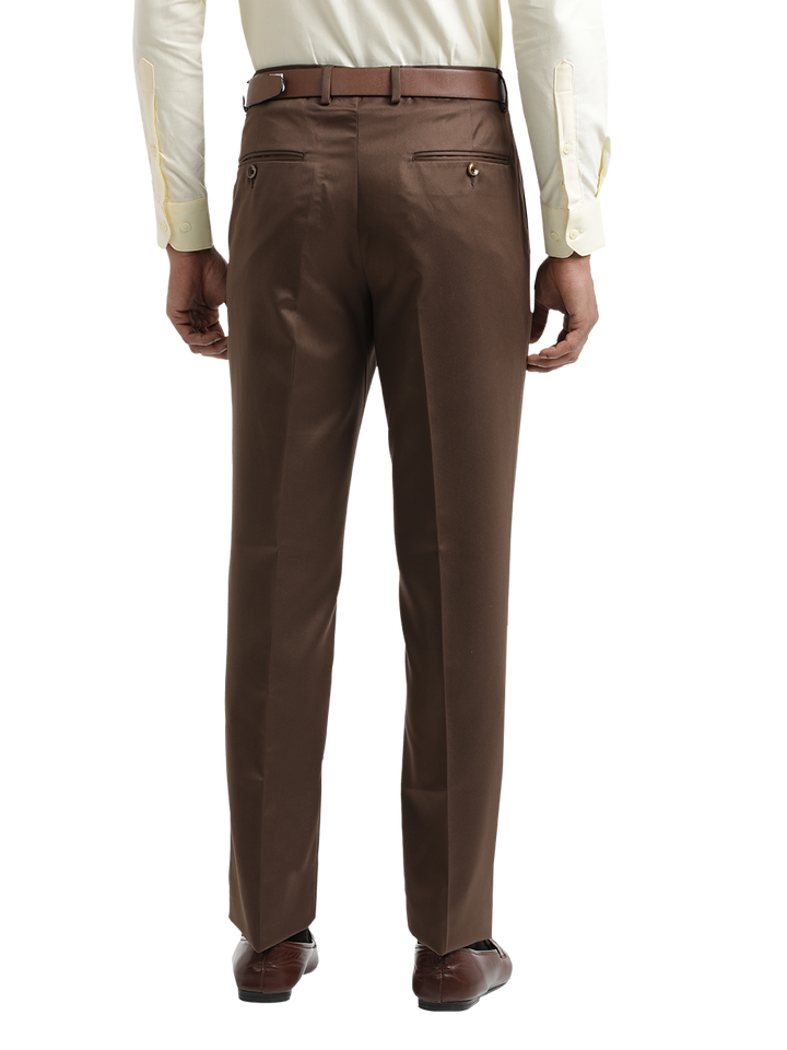 Brown Satin Formal Trousers