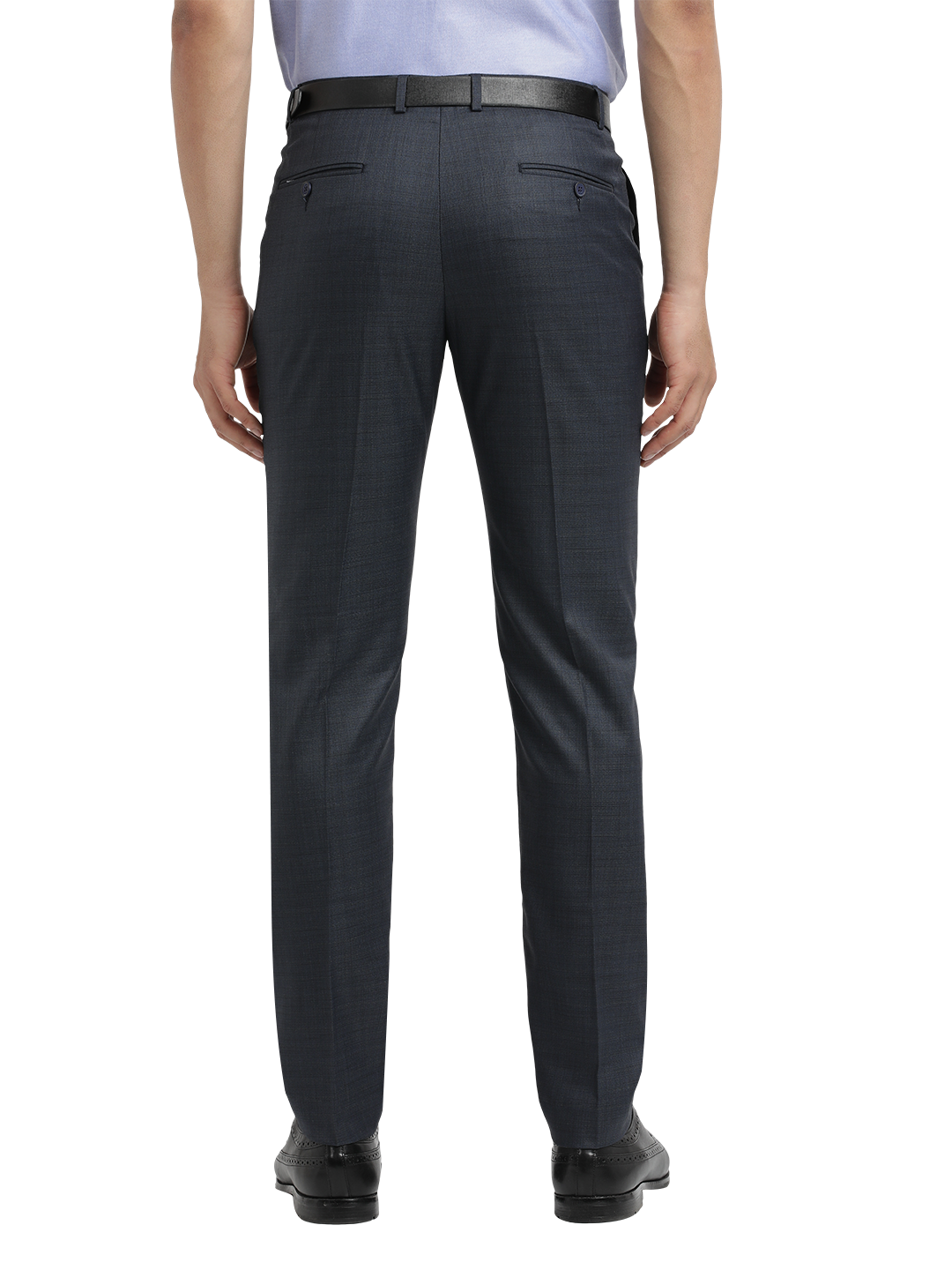 Navy YD Dobby Formal Trousers