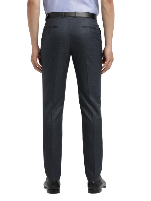 Navy YD Dobby Formal Trousers