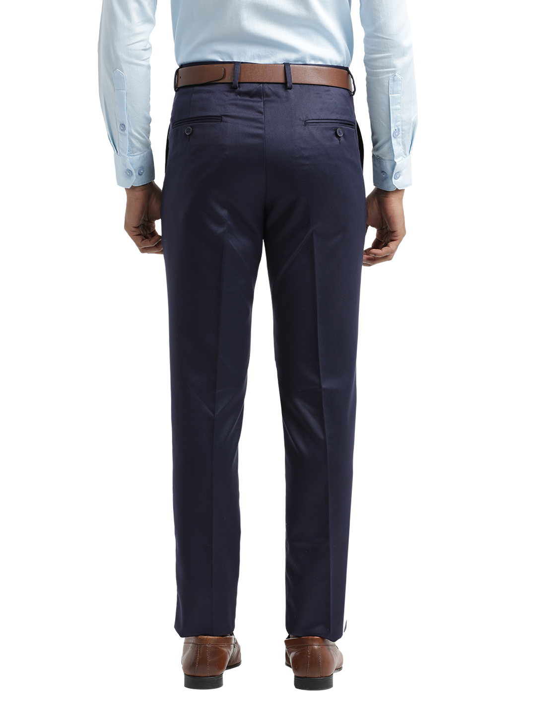 Navy Satin Formal Trousers