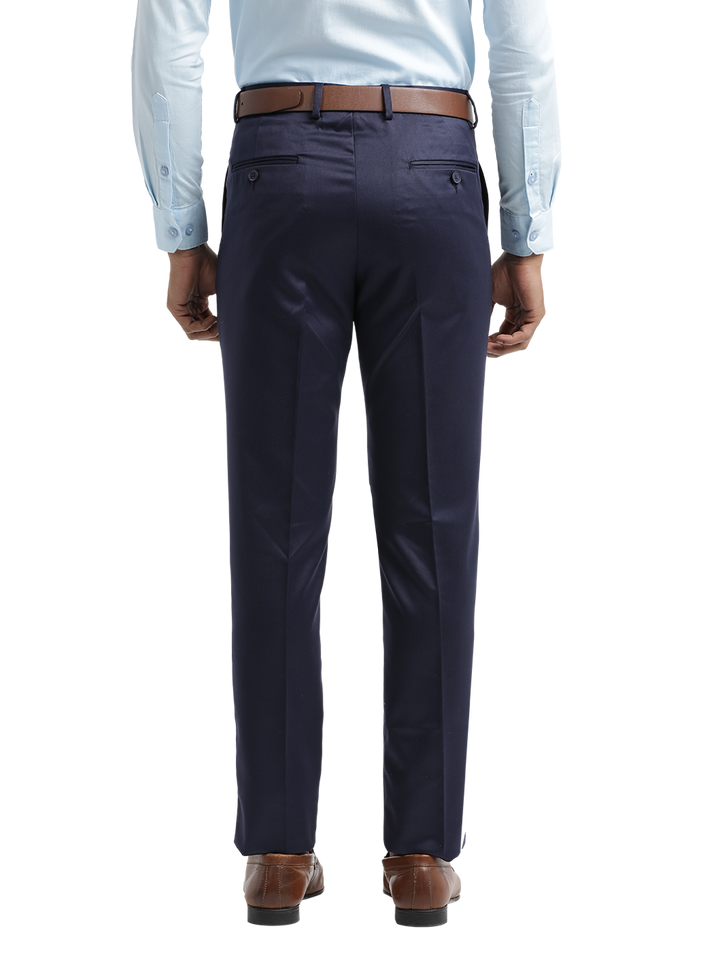 Navy Satin Formal Trousers