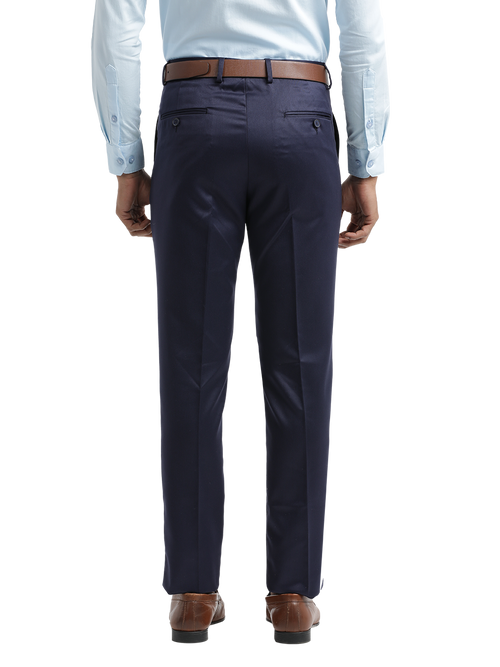 Navy Satin Formal Trousers