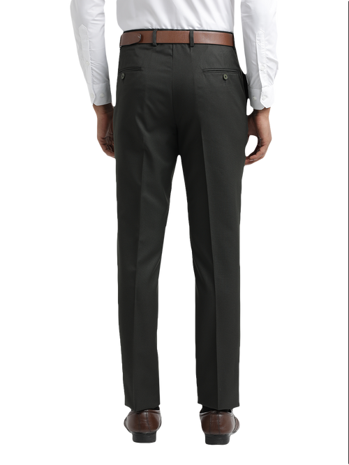 Olive Micro Dobby Formal Trousers