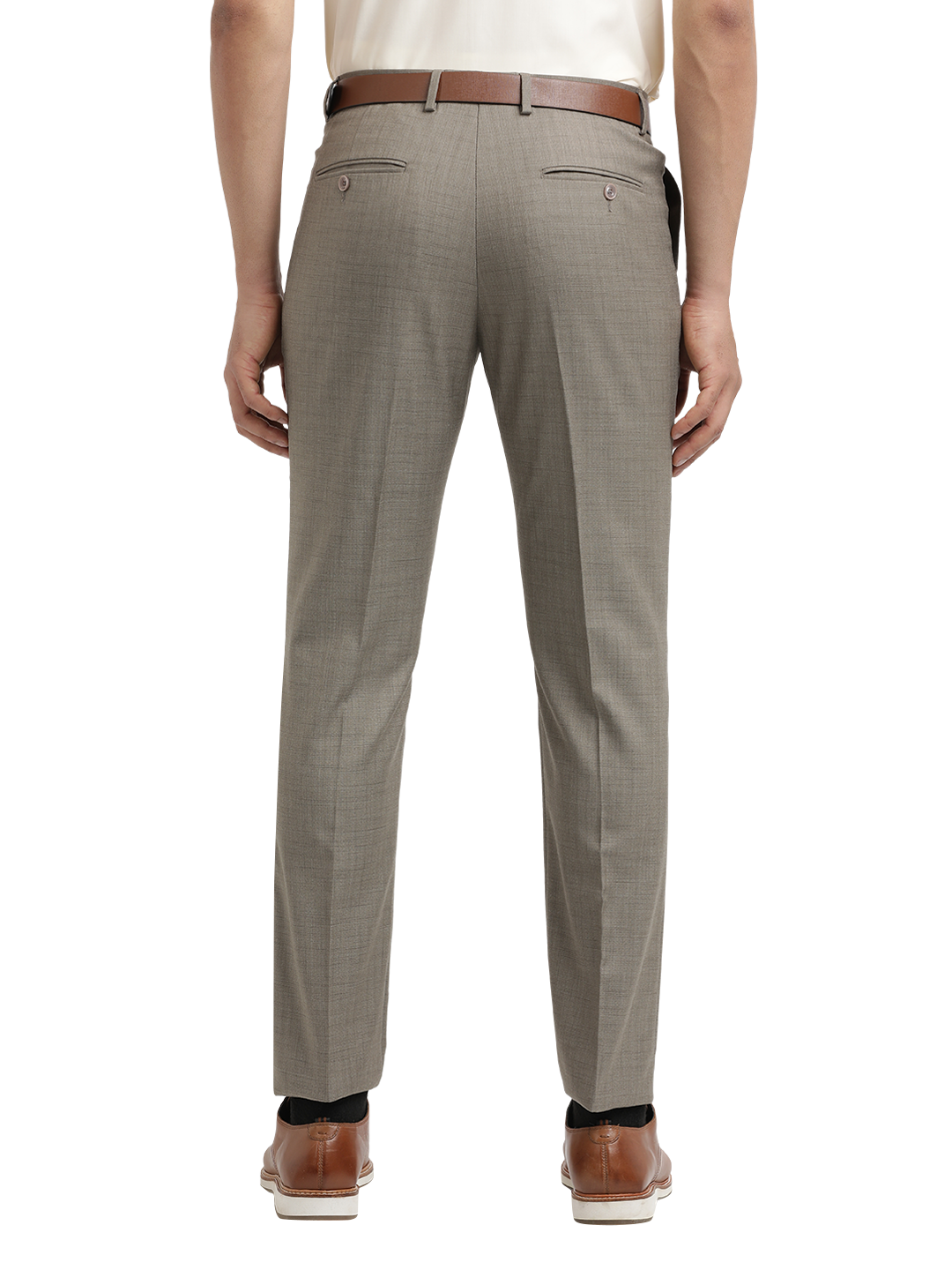 Khaki YD Dobby Formal Trousers