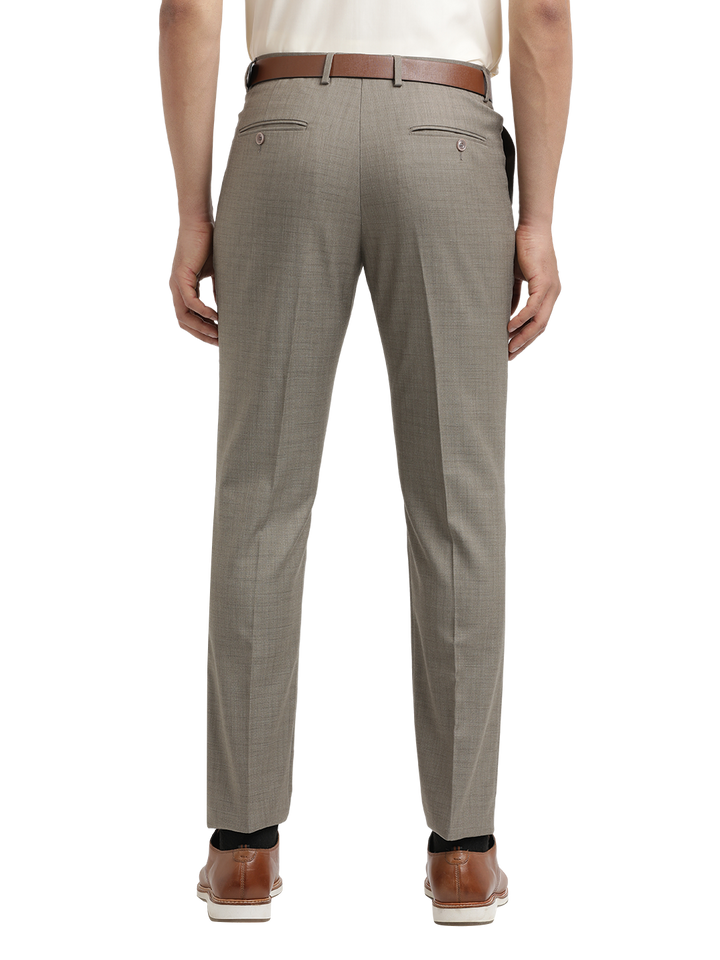 Khaki YD Dobby Formal Trousers