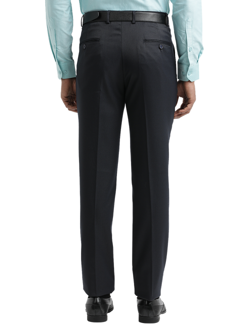 Navy YD Dobby Formal Trousers