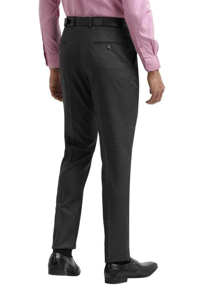 Black YD Dobby Formal Trousers