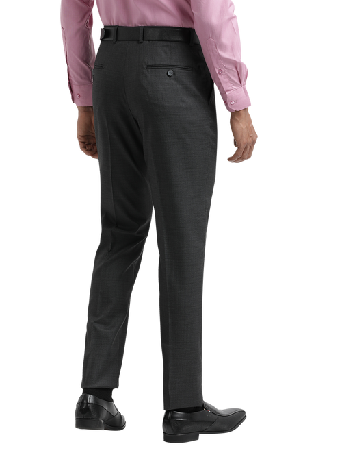 Black YD Dobby Formal Trousers