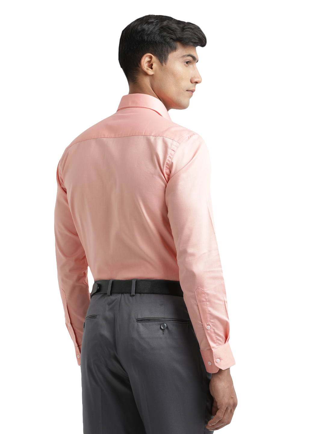 Peach Micro Oxford Solid Shirt