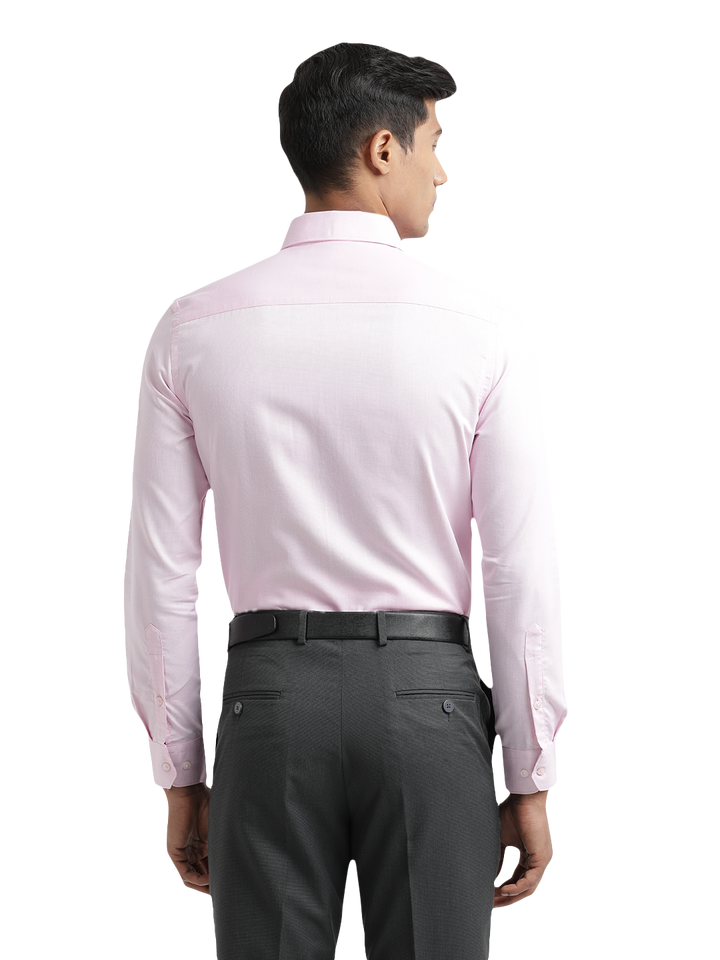 Baby Pink Micro Dobby Solid Shirt