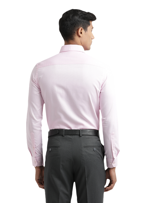 Baby Pink Micro Dobby Solid Shirt