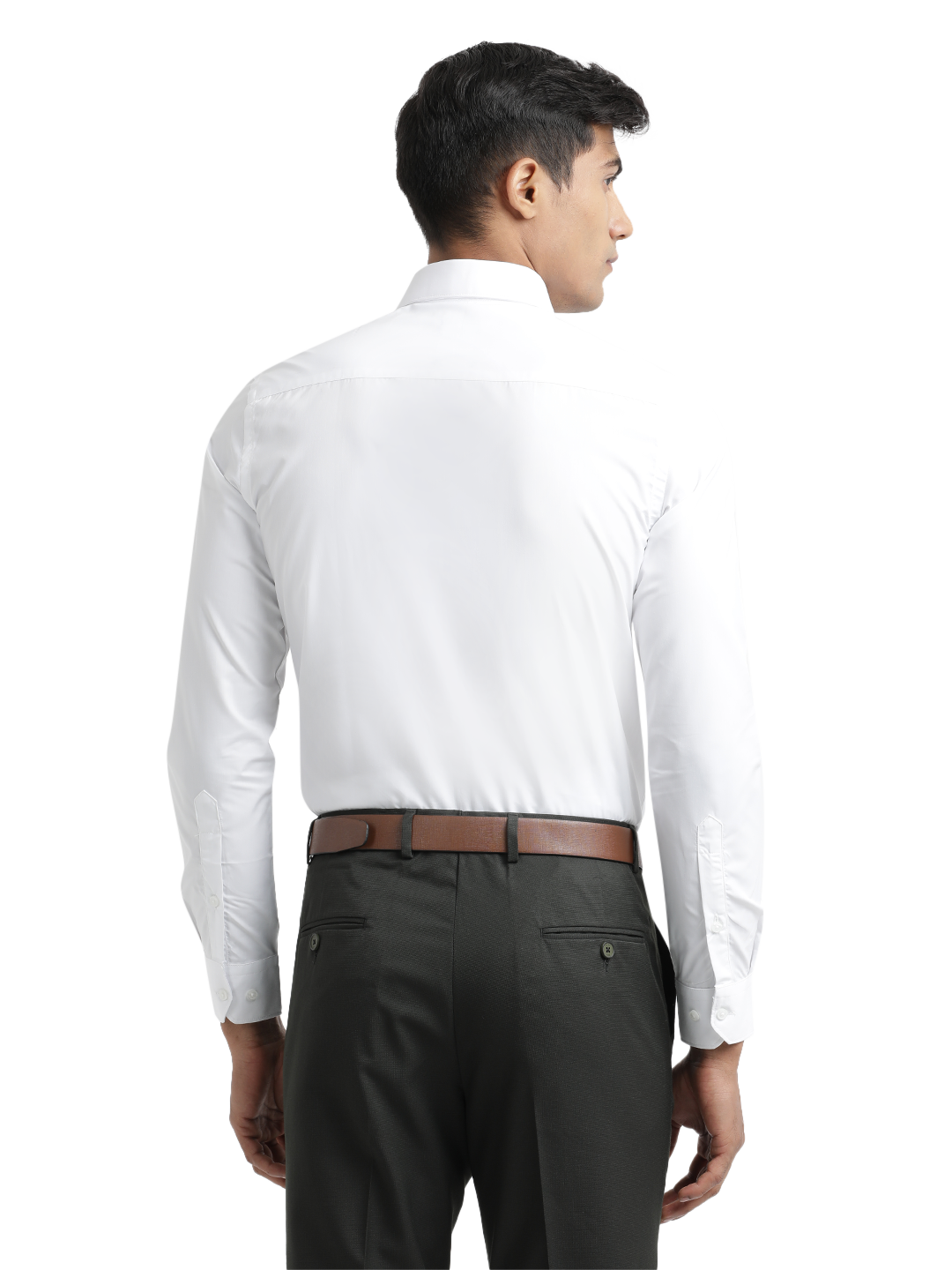 Poplin Solid Wedding White Shirt