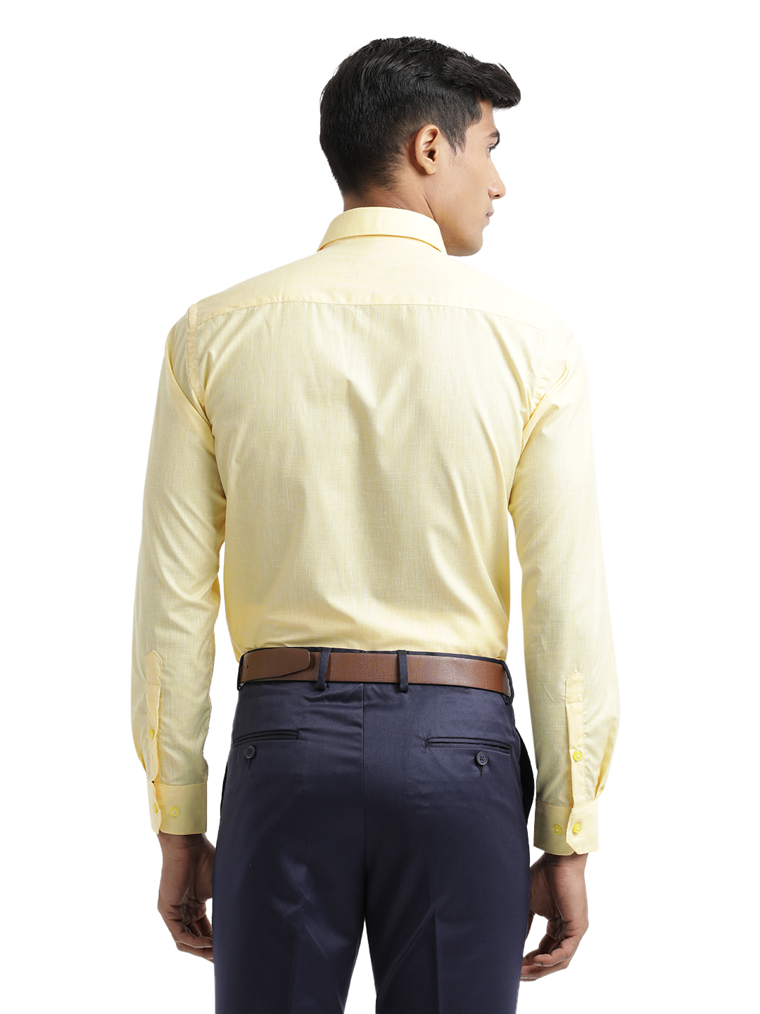 Yellow Poly Cotton Solid Shirt