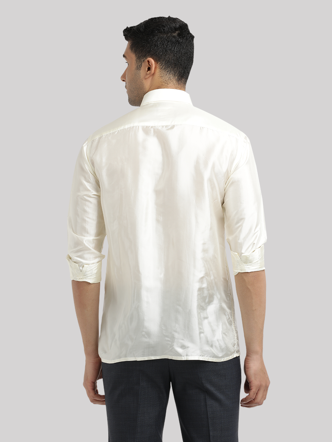 Silk Wedding Cream Shirt