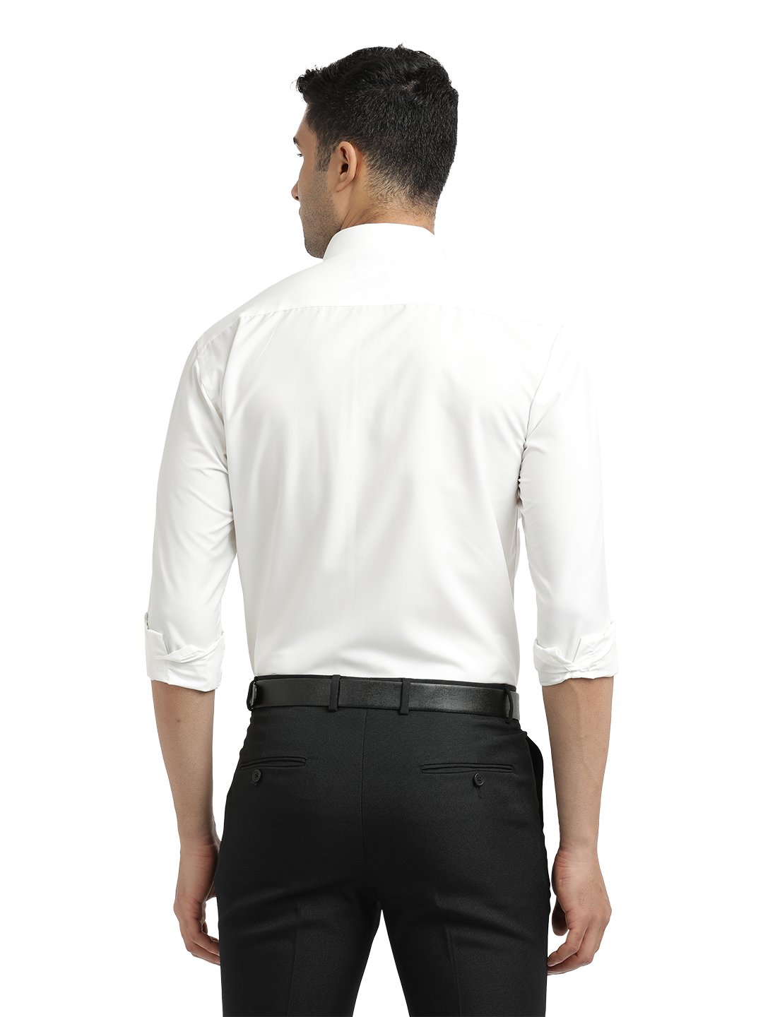 White Solid Formal Shirt