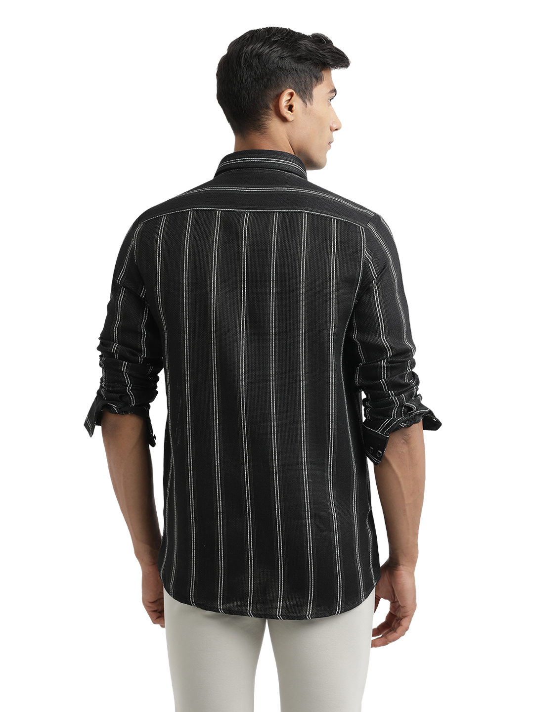 Black Stripes Semi Casual Shirt