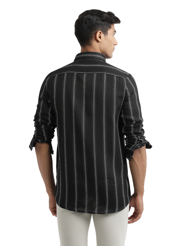 Black Stripes Semi Casual Shirt