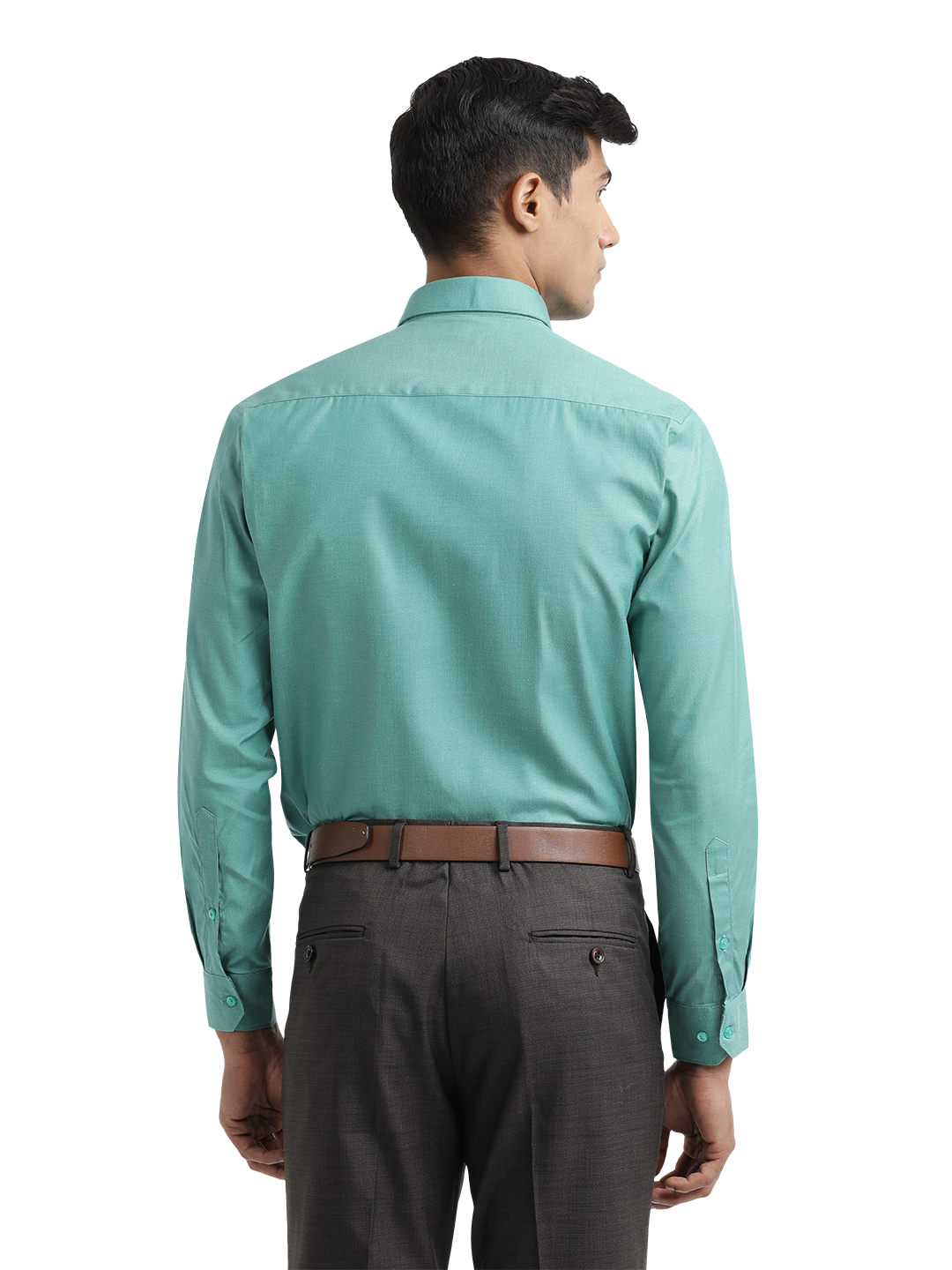 Aqua Green Fil-a-Fil Solid Shirt