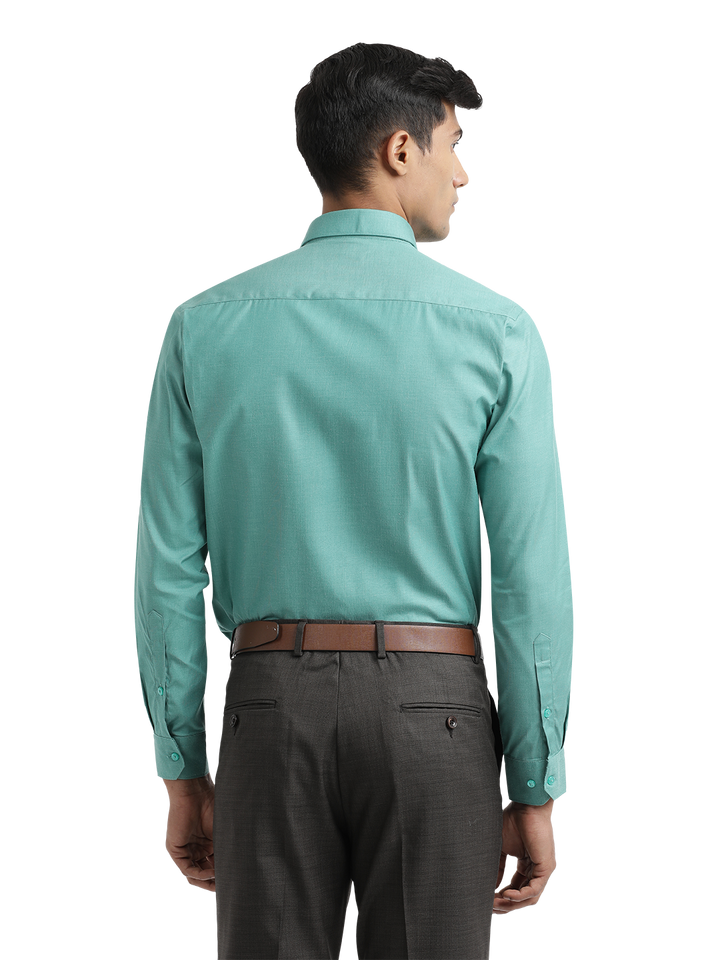 Aqua Green Fil-a-Fil Solid Shirt