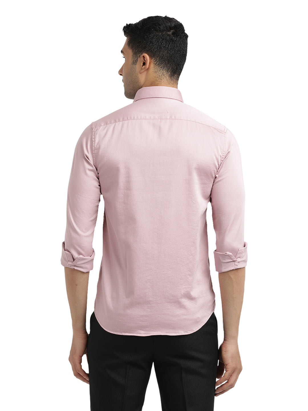 Dusty Pink Satin Solid Shirt