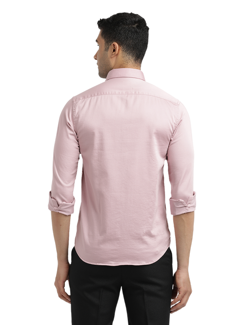 Dusty Pink Satin Solid Shirt