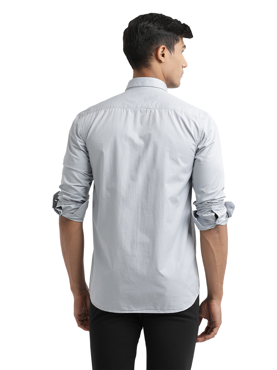 Grey Twill Solid Shirt