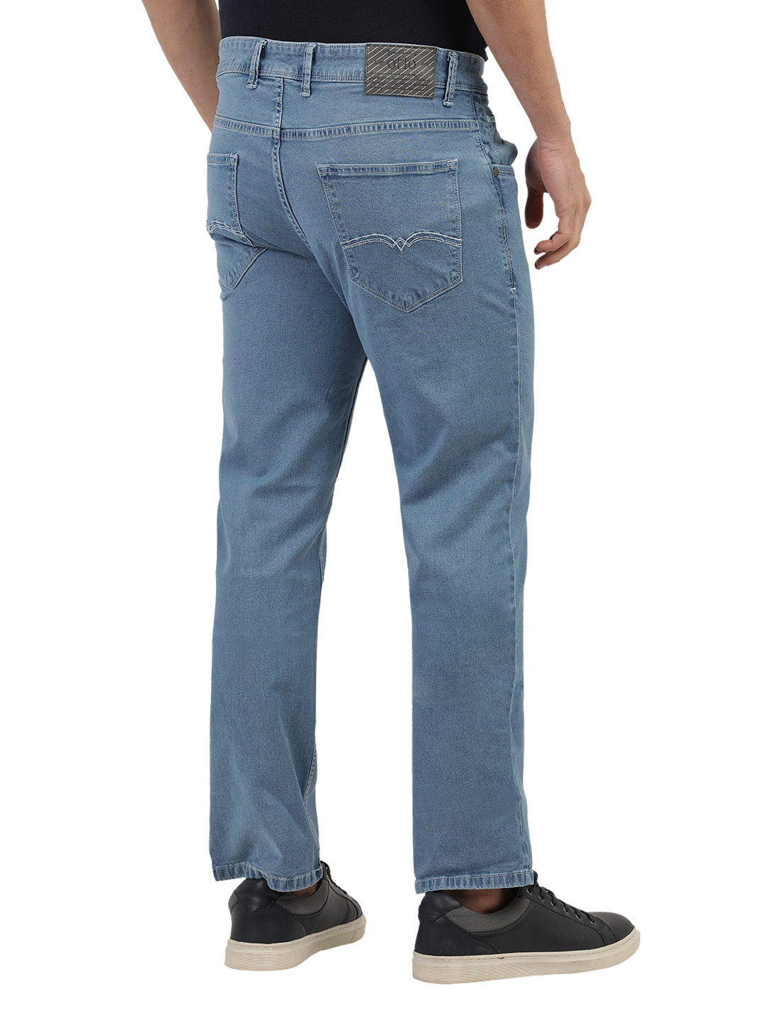 Ice Blue Denim Stretch Trousers