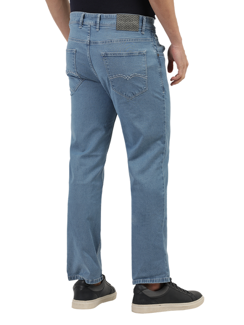 Ice Blue Denim Stretch Trousers