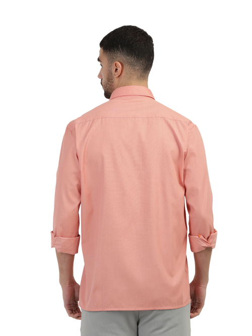 Peach Fil-a-Fil Solid Shirt