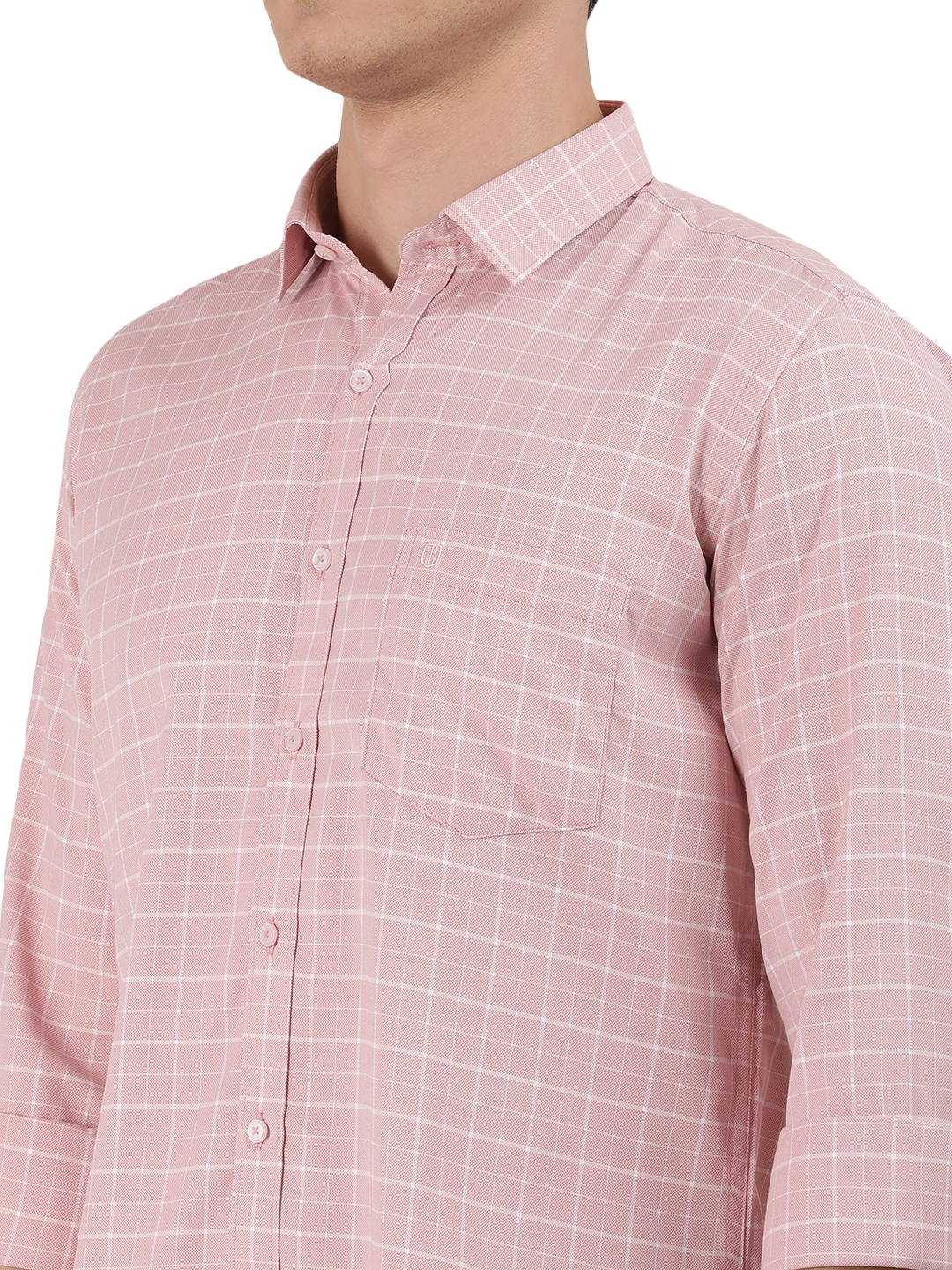 pink checkered dress shirt