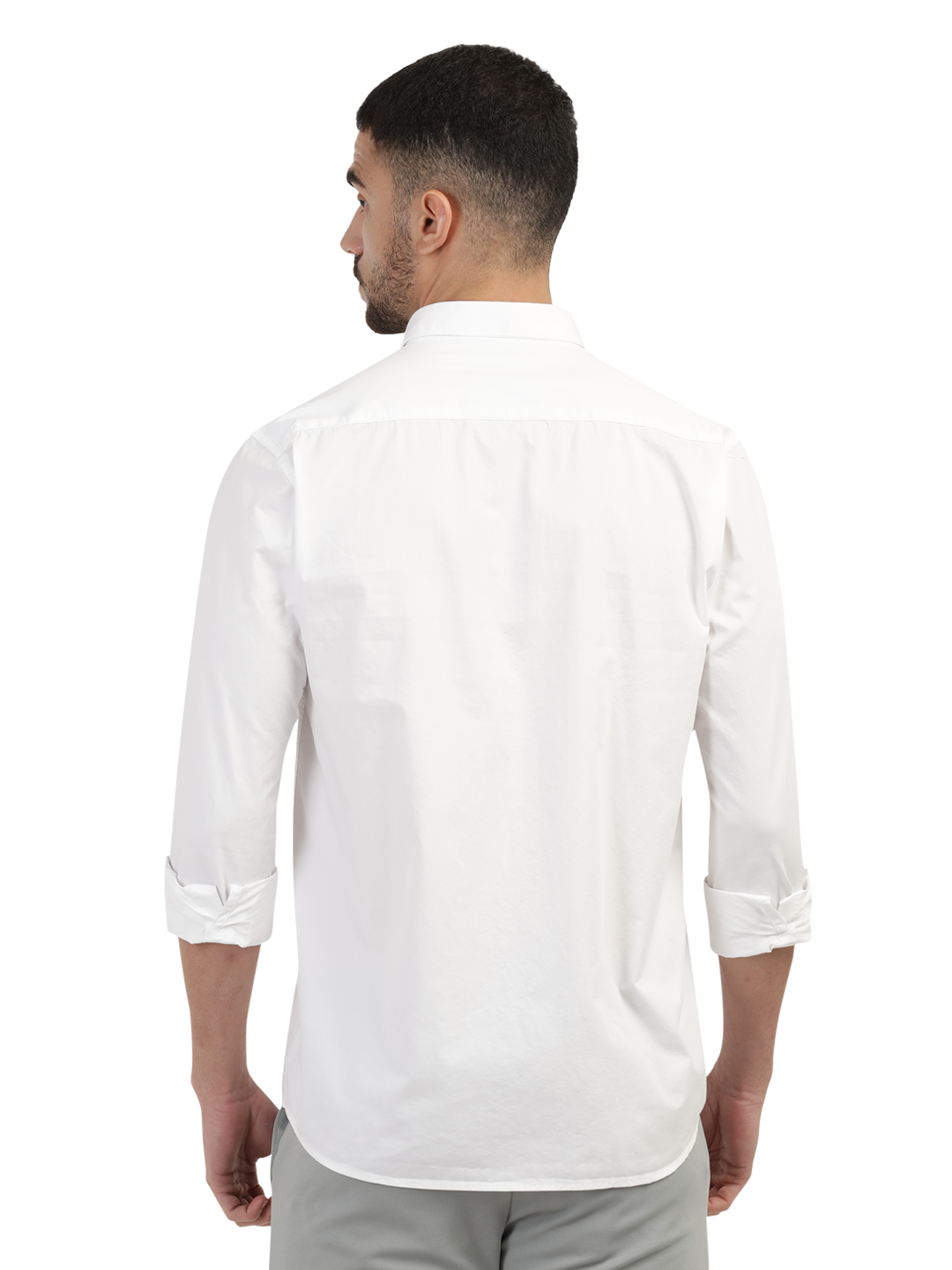 White Twill Solid Shirt